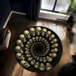 1 tk 3D illusiooniga Halloweeni vaip, 3D luukeraga Halloweeni vaip, Hirmutav trepi illusiooniga vaip, Gooti Halloweeni vaip kingituseks Diameter 120cm