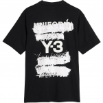 adidas Y-3 graafilise tr&uuml;kiga l&uuml;hikeste varrukatega T-s&auml;rk Aasia suuruses 'Must' Meeste JN4879 XXS