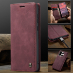 CaseMe Retro Magnetiline Klapp PU Nahast Telefonikott Oneplus 15 jaoks Rahakott Kate Telefonikate Oneplus15 1+15 jaoks Oneplus 15 punane