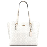 COACH Mollie kaetud l&otilde;uendist ja sileda nahast k&auml;ekott, &otilde;lakott 34 Naiste Valge Monogramm Basic Set (Bag + Dustproof Bag) valge