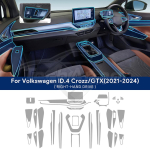 TPU kaitsekile VW ID.4 ID4 Crozz GTX X Pro 2021-2024 sisemuse jaoks Kriimustusvastane l&auml;bipaistev kleebis RHD ID.4 Crozz GTX punane