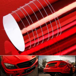 5 meetrit Punane Kroomkattefoolium Autokleebised Vin&uuml;&uuml;lkile Mootorratta Kiletamisfoolium Cricut Kerdekleeps Auto S&uuml;sinikkiud Air Wrap 10cm X 152cm red