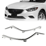 2 tk Kroomitud iluv&otilde;re liist Vasak & Parem K&uuml;lg Eesmise kaitseraua vormimine Mazda 6 2014-2017 jaoks gray