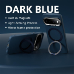 Luksuslik 360 kraadi p&ouml;&ouml;rlev magnetiline tugijalg Nahatunnetusega &uuml;mbris Google Pixel 11 Pro XL 10A jaoks P&otilde;rutuskindel Magsafe jaoks Metallist objektiivikate Google Pixel 10a black