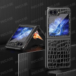 Krokodillimustriga nahast telefoni&uuml;mbris Samsung Galaxy Z Flip 8 Z Flip 7 Z Flip 6 Z Flip 5 Z Flip 4 Z Flip 3 5G jaoks Galaxy Z Flip6 must