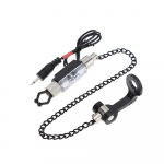 Iron Fishing Bite Alarm Chain Hanger Swinger LED valgustatud indikaator kollane