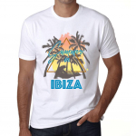 Meeste vintage tees&auml;rk Graafiline T-s&auml;rk Summer Triangle Ibiza White XS valge