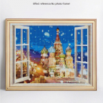 Teemantmaalikirik T&auml;isringi Wassim Ascension Cathedral Moskva Rhinestone Pilt 20X30