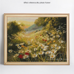 Teemanttikandid Maastik Metslille Teemantmaal DIY T&auml;is&uuml;mmargune ristpiste 20X30CM