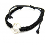 Les Tr&eacute;sors De Lily [L6429] - Bracelet fantaisie 'Peace' noir must