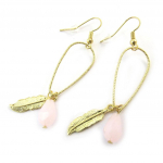 Les Tr&eacute;sors De Lily [N3500] - Boucles Cr&eacute;ateur 'Navajos' rose dor&eacute; kuld