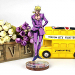 Anime Jojo veider seiklus Cosplay-rekvisiitori tarvikud Acryl Bureau Stand Figuur Model lilla