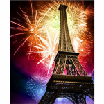 T&auml;ielik 5D Teemantmaaling Ilutulestiku tuletorn Tikand Ristpistes Kodukaunistus K&auml;sitsi valmistatud kingitus 25x30cm