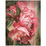 T&auml;ielik 5D Teemantmaaling Lilled ja Liblikad Tikand Ristpistes Kodukaunistus K&auml;sitsi valmistatud 25x30cm