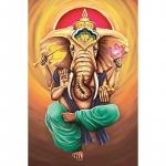 Teemanttikandi muster Ristpistes Wealth Ganesha teemantmaali kodukaunistus 20X30CM