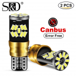 2tk W5W T10 LED Canbusi lambipirnid 27SMD auto sisemuse lugemise parkimislamp Automaatne LED pagasiruumi k&uuml;ljeukse lamp 6000K valge, viga pole
