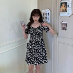 Naistele m&otilde;eldud kleit 2020. aasta suvel seksikas l&uuml;hikeste varrukatega, &otilde;lapaelteta V-kaelusega, v&ouml;&ouml;koht, &otilde;huke vintage pullover, naiste minikleidid M