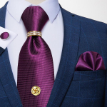 Meeste mood, siidist lips, lilla lips, mansetin&ouml;&ouml;biga r&otilde;ngas kett, lipsu n&ouml;&ouml;pn&otilde;el, pulmade &auml;rikomplekt N-0236