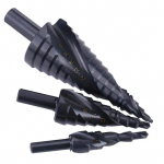 3 tk 4-32 mm HSS astmeline puuritera komplekt, kiire terasspiraal metallist koonuse kolmnurga varreaugu jaoks 3Pcs