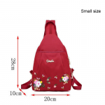 Yogodlns Fashion Oxfordi seljakott Multifunktsionaalne Crossbody kott Suure mahutavusega tikandiga rinnakott Veekindel reisikoti pakk 20*10*28cm must