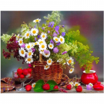 5D DIY Teemantmaaling Puuviljad ja veinid Teemantmosaiik Teemanttikandid T&auml;ielik ristpistekomplektid Kodukaunistuse kingitused Round 50x70cm