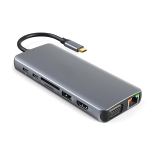 Dodocool 14-&uuml;hes USB C jaotur 4K USB C kuni HDMI VGA Gigabit Ethernet 100 W PD SD/TF kaardilugeja Type-C