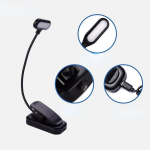 1 tk LED h&auml;mardusvoolik v&auml;ike laualamp mini raamatuklambri lamp USB laadimissilmade kaitse lugemislamp must