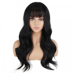 MERISIHAIR pikad mustad s&uuml;nteetilised parukad tukkidega Water Wave kuumakindel kiust parukas naistele Naturaalne laineline parukas igap&auml;evaseks kandmiseks 22inches