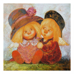 DIY 3D teemantmaal Little Angel Tikand Rist k&auml;sit&ouml;&ouml; Stitch Home Decor Full Round 20x20CM