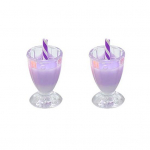 2 tk naljakad miniatuursed moeehted DIY mini simulatsiooniga joogitopsi m&auml;nguasjad mobiiltelefoni &uuml;mbrisesse oranž