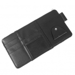 P&auml;ikesesirmi kaardihoidja Suure mahutavusega mitte &otilde;rna tekstuuriga Multifunktsionaalne peen&otilde;mblusega Korrastav sisset&otilde;mmatav p&auml;ikesesirmi tasku organiseerimiskott autole must