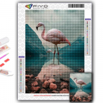 5D DIY loom Flamingo ristpistes kivikivid Teemantjoonistus Tikand Mosaiik Kodukaunistus Full Round 20X30CM