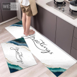 Libisemisvastane pestav k&ouml;&ouml;gimattide komplekt 2-osaline kaasaegne p&otilde;randamatt Kodu Must vaip elutoa voodimatile 40x60cm+40x120cm