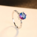 S925 h&otilde;bes&otilde;rmus Rainbow Stone Ehted Sterling h&otilde;be ehted 6