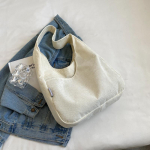 Yogodlns Casual velvetist &otilde;lakott naistele Suure mahutavusega ostukott S&uuml;gistalvine &uuml;lemise k&auml;epidemega kott &otilde;pilaste suured k&auml;ekotid 34x11x30cm