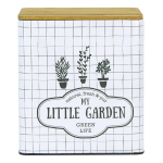 Les Tr&eacute;sors De Lily [A2259] - Valge metallist puidust kast  Minu v&auml;ike aed  - 16x14x14 cm valge