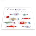Les Tr&eacute;sors De Lily [R6559] &ndash; mitmev&auml;rviline kalaklaasist rannaalus (nagu kala . . . ) - 20x20 cm mitmev&auml;rviline