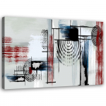 L&otilde;uenditr&uuml;kk Abstract Grey Red 60x40 hall v&auml;rv