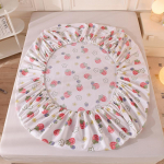 Kattemadrats elastse rihmaga varustatud linaga Kodu t&auml;issuuruses &uuml;heinimesevoodi voodipesu  (Ilma padjap&uuml;&uuml;rita) 90*200cm