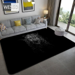 P&otilde;hjamaade luksuslik loomade must 3D vaip elutoa kaunistus Kodu kalaleopardimustriline vaip Magamistoa flanellmatt Vannitoa p&otilde;rand 150x240cm 1pcs