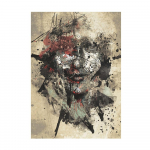 Abstraktne naistegelased lilled portreeplakat Kaasaegsed naised t&auml;navagrafiti kunst l&otilde;uend maalimine seinapildid Kodu Elutoa sisustus Cuadros 20x30cm No Frame valge