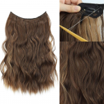 MISS WIG Naiste mood heleblondid naturaalsed lainelised juuksepikendused s&uuml;nteetilisest kiust n&auml;htamatu igap&auml;evaseks kandmiseks juuksel&otilde;ik, pikad lainelised juuksed 22 Inch