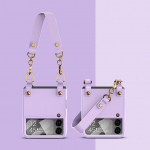 Koputusvastane k&auml;epaela telefoni Coque &uuml;mbris Samsung Galaxy Z Flip 4 5 Flip5 Flip3 5g Flip4 Zflip4 Flip 3 Zflip3 objektiivi kilekaantele for samsung Z Flip 4 lilla