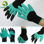 1 paar Aiakindaid Kummist Pol&uuml;ester Ehitajad Aiat&ouml;&ouml;d Majapidamisohutus T&ouml;&ouml;kindad Aiandus Lateks Dig 4 ABS plastikust k&uuml;&uuml;nised Left hand strap grip