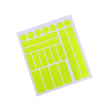 Kulumiskindel auto helkurteip praktiline eredav&auml;rviline jalgratta ohutuse hoiatustarvikud, 1 komplekt, hoiatus kollane