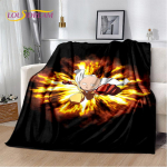 ONE PUNCH MAN Anime Cartoon Pehme pl&uuml;&uuml;sist tekk, flanelltekk elutuppa magamistoa voodi diivani piknikukate lastele 150x200cm