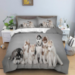3D k&otilde;rglahutusega digitaalse prinditud voodipesukomplekt loomade tekk ja padjap&uuml;&uuml;r AU/EL/US/UK/DE t&auml;issuuruses kodukaunistus AU Double 180x210cm
