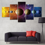 5 t&uuml;kki Abstraktne Universum Kosmos Planeet L&otilde;uend Maali Cuadro Plakatid ja Prindid Seinapildid Elutoa Kodukaunistus Ilma raamita 20x35cm*2 20x45cm*2 20x55cm*1