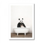 Beebiloomade vanniplakat Kaelkirjak Elevant Panda L&otilde;uendimaal Lasteaed Seinakunst Prindi pilt Laste Vannitoa Kodukaunistus 21x30cm No Frame