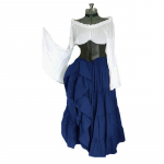 Vintage kleit Retro Vogue Flare varrukatega tuunika Naiste Suures suuruses &otilde;ue stiilis elegantsed Cosplay kleidid XXXXXL sinine